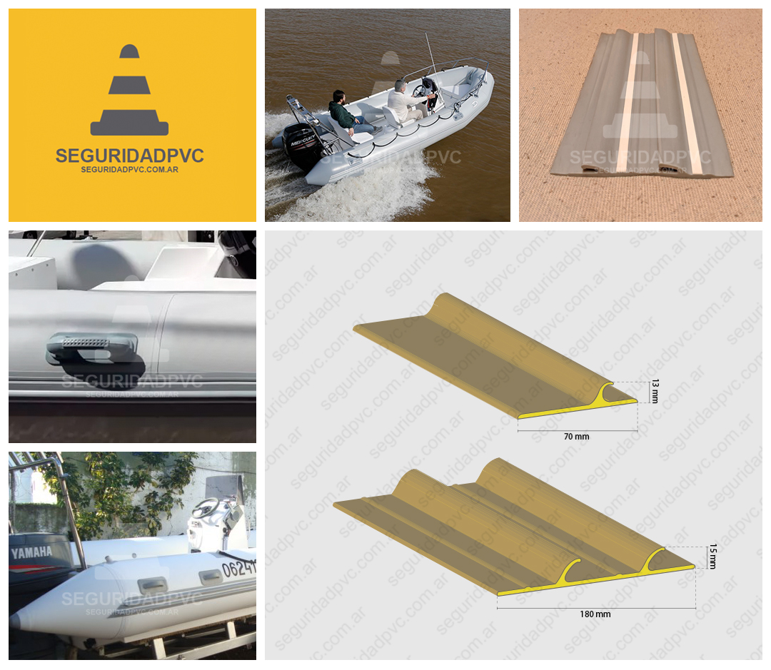 Banda Aleta de Tiburón PVC Doble 180x15mm