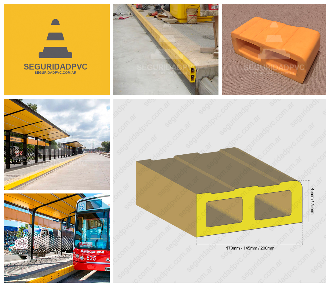 Botazo Parachoque PVC 170X45mm