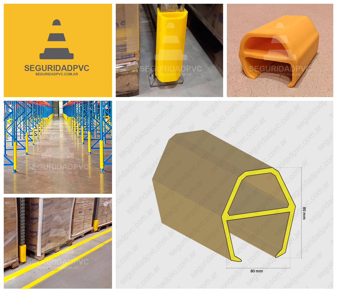 Canillera Protectora de Racks 80x80mm