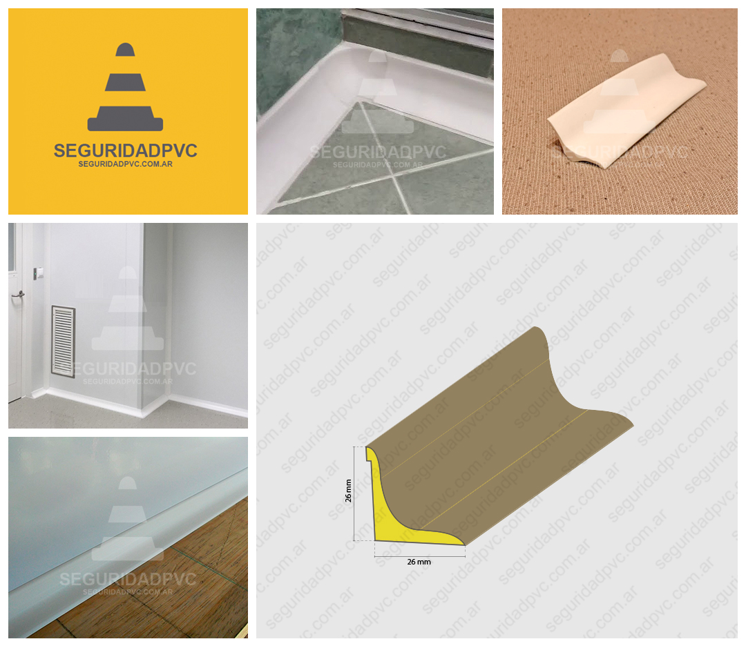 Zócalo Higiénico Sanitario Media Caña PVC 26x26mm