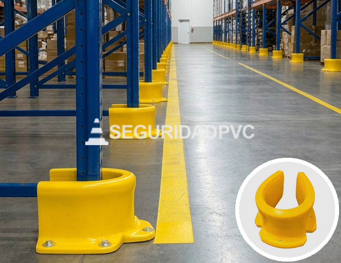 Zocalo parachoques para rack industrial y estanterias